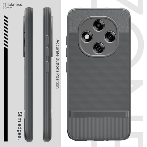 Image of Pikkme Back Cover for Oppo F31 Pro 5G Camera Protection 3D Hexa Cube Design Silicone Protective Bumper Case (Grey)