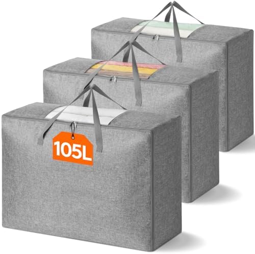 2PCS 105L Clothes Storage Bag, Duvet Storage Bags King Size, Storage