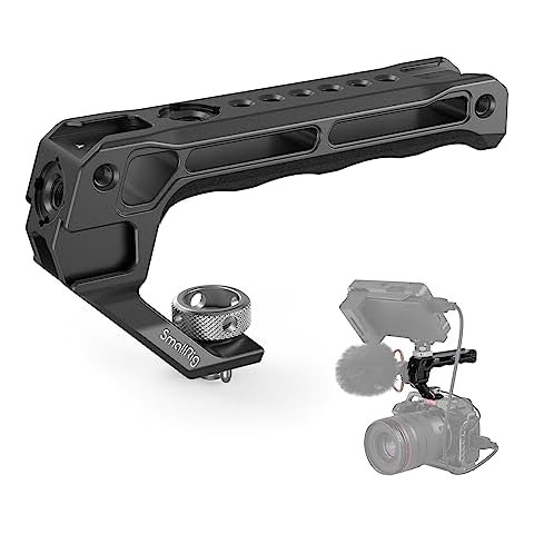 SmallRig Top Handle with 3/8"-16 Locating Pins for ARRI Grip for Camera Cage, Universal Video Rig with 5 Cold Shoe Adapters to Mount DSLR Camera with Microphone/LED Light/Monitor - 3765 Cover