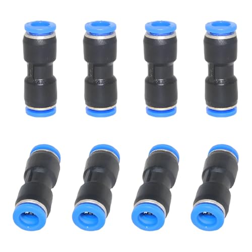 Conectores Neumáticos, 8 Piezas 4mm Enchufe Rapido Neumatico Conectores Manguera de Aire Accesorios para Herramientas Neumáticas, conectores neumáticos de conexión de empuje directo