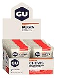 GU Energy Chews Single-Serving Pouch, Strawberry, 24 Count
