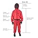 HPO Adult Unisex K-drama Survival Game TV Show Soldier Cosplay Costume Bundle, Red Jumpsuit Face Shield Belt Gloves, Soft Polyester Fibers (Medium)