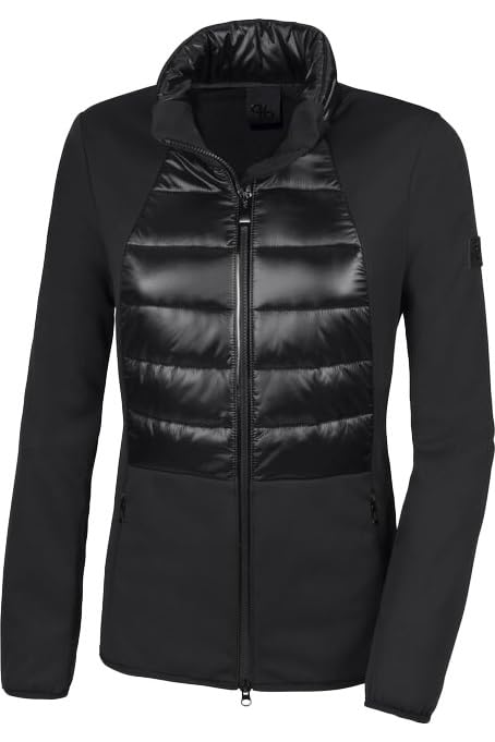 Chaqueta híbrida Pikeur contra el frío en equitación de mujer color caviar