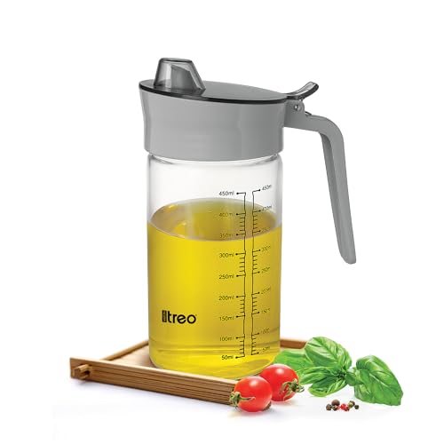 Image of Treo By Milton Flow Oil Dispenser For Kitchen | Leak-Proof & BPA-Free | Food-Safe High Borosilicate Glass | Non-Porous with Capacity Indicator | Durable & Stylish Kitchen Accessory, 500 ml