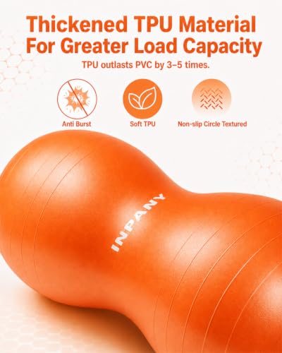 Image of INPANY Peanut Ball - Anti Burst Exercise Ball for Labor Birthing, Physical Therapy for Kids, Core Strength, Flexible Seating, Home & Gym Fintness, Sensory Chair Wiggle Seat for Boys and Girls