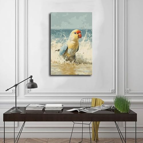 Impression sur toile de perroquets de qualité supérieure pour chambre - 3