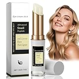 Snail Peptide Eye Cream Stick,Anti-Aging E/ye C/ream for Puffiness,Collagen Anti Wrinkle Ey/e Balm S/tick,Ey/e Serum Stick for Eye Bags,Under Ey/e Cream,Anti Wrinkle E/ye Cream,Eye Bag Balm for Woman