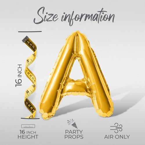 Letter Balloons - 10 YEARS LATER 16" Inch Alphabet Letters Foil Mylar Balloon 10th Anniversary Party Banner (Gold) - Image 4