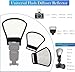 waka Flash Diffuser Reflector Kit - Bend Bounce Flash Diffuser+ Silver/White Reflector for Speedlight, Universal Mount for Canon, Nikon, etc.