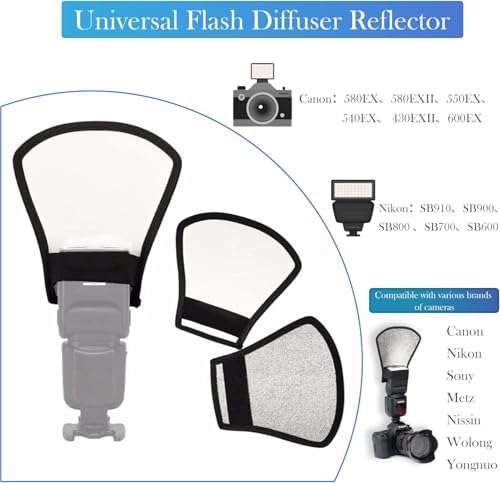 Kit diffuseur pour flash contre les yeux rouges et les ombres dures - 7