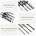 4 Pcs Mortise Chisel Set 1/4 5/16 3/8 1/2 Inch Square Hole Drill Bits for Mortiser Wood Mortising Chisel Drill Bit Hollow Chisel Mortise and Tenon Drill Tools