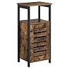 Vasagle Lsc34Bx Bijzetkastje Met 2 Open Planken, Nachtkastje In Industrieel Design, Woonkamer, Slaapkamer, Hal, Vintage