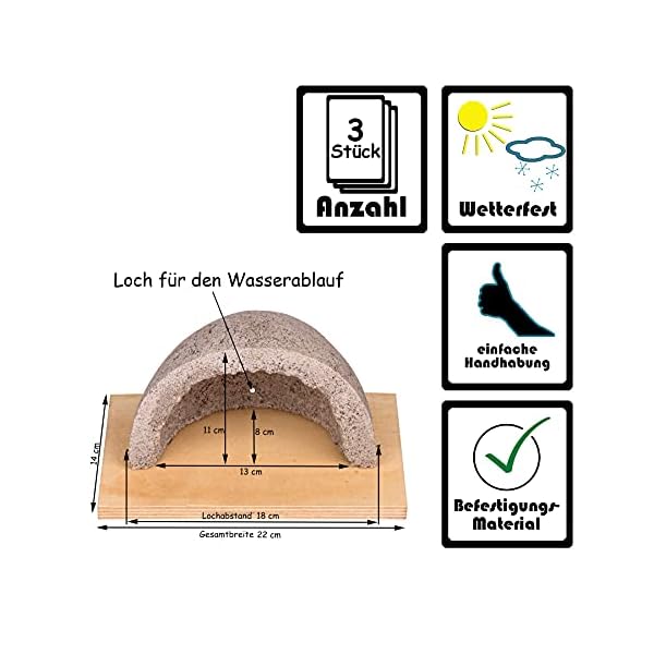 BigDean 3x Schwalbennistkasten Einzelnest offen Schwalbennest Rauchschwalbennest Nistkasten Nisthilfe Schwalben… – Bild 7