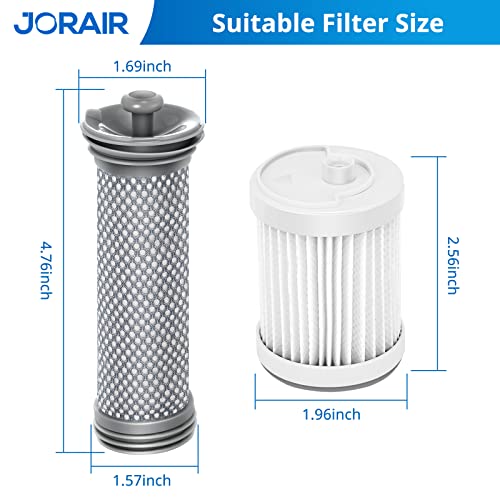 JORAIR Replacement Filter kit Compatible with Tineco A10/A11 Hero, A10/A11 Master PURE ONE S11, PWRHERO11 Snap Cordless Vacuum Cleaner, 2 Pack Pre Filters & 2 HEPA Filter