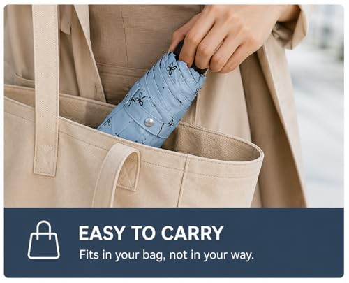 Image of Umbrella for Women | Umbrellas for Men | UV Coated 3 Fold Umbrella for Rain with Auto Open and Close Small Printed Folding Travel-Foldable Windshield