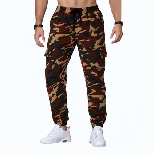 Men's Cargo Pants Joggers with Pockets Stretch Climbing Outdoor Sports