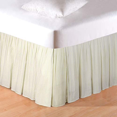 C&F Home Whitney Striped King Bed Skirt King Bed Skirt Green
