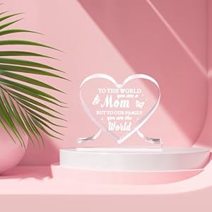 Minicoco Acrylic Block Puzzle Gifts for Mum Acrylic Block Puzzle Mum Grateful to My Mother, Daughter, and Son for Giving Dear Mother a Birthday Christmas Thanksgiving Day Presents(Mom)