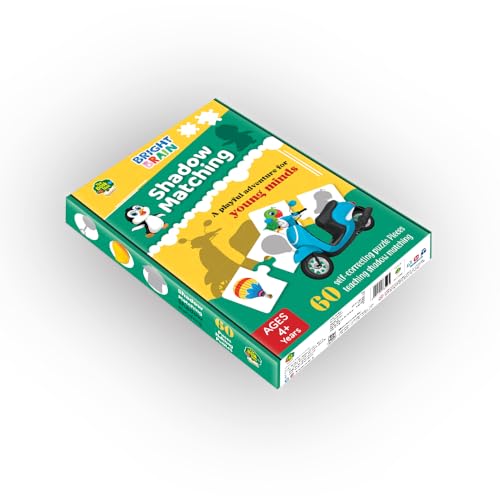 Image of The Book Tree Bright Brain Shadow Matching 60 (30 Sets) Piece Jigsaw Puzzle for Preschoolers, Educational Toy for Learning Matching Pictures, Gifts for Kids Ages 3 to 6 by Majestic Book Club