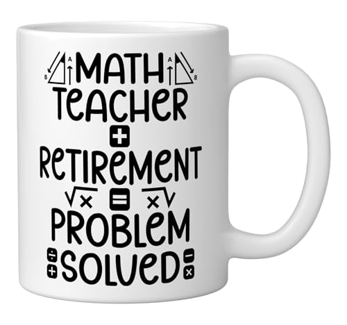 Taza de Cerámica para Maestros de Matemáticas Jubilados 11 oz miniatura 2