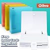 3x5 Lined Index Cards with Ring Binder Holder and Dividers, 100 Ruled Cards, Blue