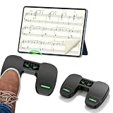 Halorin Bluetooth Page Turning Pedal, 2026pro Wireless Page Turner Pedal, Multifunktional Fussschalter, Wiederaufladbare Musik Lese Controller für Tablets Smartphones(Schwarz)