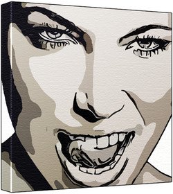 Toile Jessica Biel Pop Art multicolore pour créer un coin bureau branché