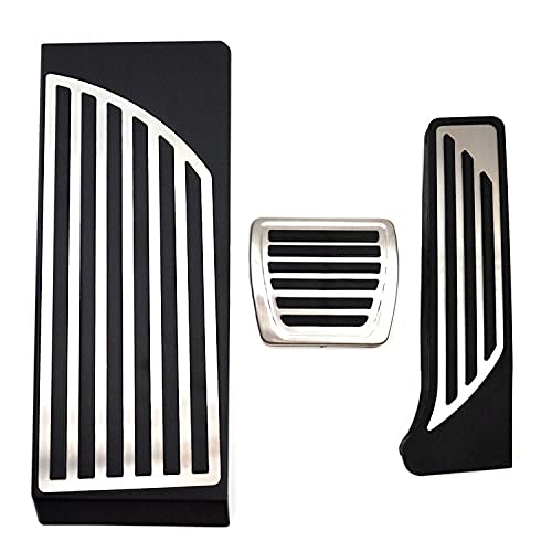 YIHEcar Stainless Steel Car Accelerator Brake Foot Rest Pedal Pads for Alfa Romeo Stelvio 2017-2020 No Drilling Pedals Car Accessories (Whole Set)