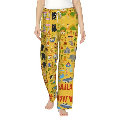 Pantalon de pyjama Thaïlande en maille douce et extensible à poches