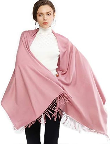 Scarfs for Women Winter Pink Pashmina Shawls and Wraps for Evening Dresses Warm Large Scarves Wedding Shawl
