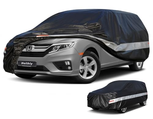 Image of 10 Layers Car Cover Custom Fit for Honda Odyssey (1999-2024),Waterproof All Weather for Automobiles, Outdoor Full Cover Sun UV Rain Protection.Black