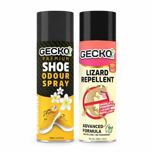 Image of Gecko Shoe Odour & Lizard Repellent Spray Combo | Odour Eliminator & Herbal Protection.
