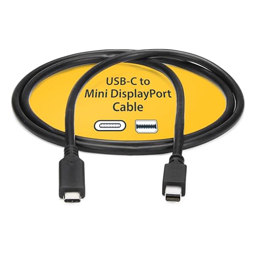 StarTech 6ft USB-C to Mini DisplayPort 1.2 Cable 4K 60Hz Black