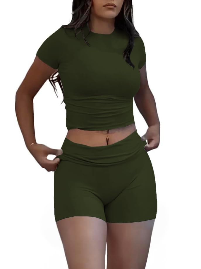 Image of Nimsruc Two Piece Lounge Sets For Women short sets