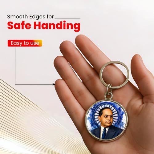 Image of MG | Protective Evil Eye /Spiritual Symbols /Om /Motivational Keychains | Double-Sided Metal Key Ring | Good Luck and devine Charm for Car, Bike, Home & Office