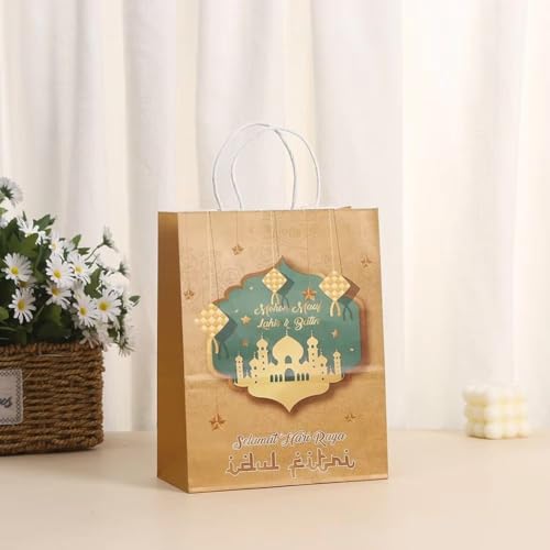 Sac Eid Mubarak en papier poignées lot de 24 - 3
