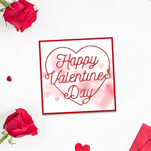 Hying Valentine's Day Words Cutting Dies For Card Making And Photo Album Decorations, Love Heart Die Cuts Alphabet Letters Dies Stencils Embossing Template For Diy Scrapbooking Craft #TOP2