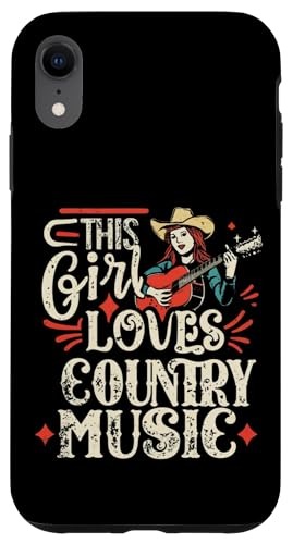 Womens This Girl Loves Country Music Vintage Concert Gifts Carcasa para iPhone XR