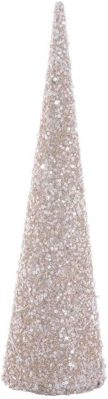 Vickerman 15"/24"/30" Champagne Cone Tree Assortment of 3.