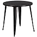 Flash Furniture 30'' Round Black-Antique Gold Metal Indoor-Outdoor Table
