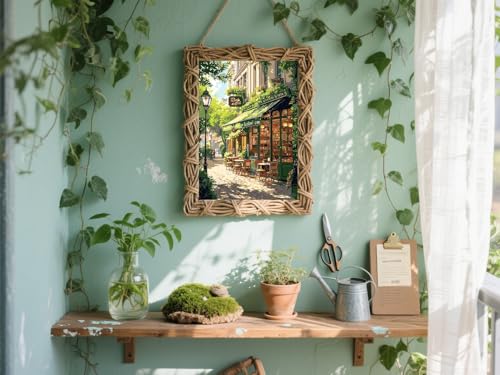 SULISO Peinture par Numéro Fleur Adulte avec Pinceaux et Acryliques Bricolage Peintures Kits pour Adultes Enfants Seniors Débutant,Sans Cadre 30x40cm Le café l'après-midi – vue 2