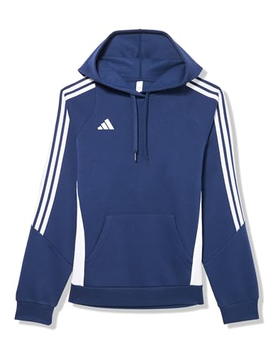 adidas Women's Tiro 24 Sweat Hoodie Sweatshirt, Team Navy Blue/White, S