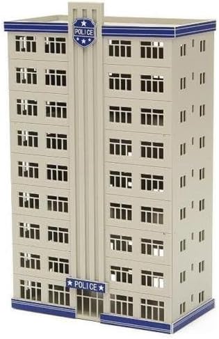 EatingBiting（R） DIY 1:150 Outland Models Police Railway Department Building Scene N Scale Models for Sand Table Garden Micro Landscape Ornaments Decor image 3