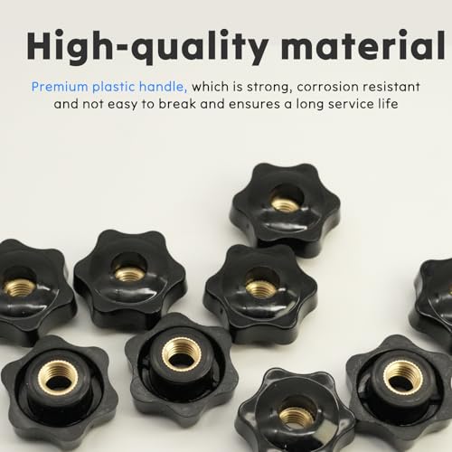 Flewdart 10pcs sterngriffmutter M10 X 38, sternschraube sternmutter rändelmutter M10 für Sternschraube, sterngriff für Möbel Mechanische Geräte Elektronische Geräte