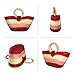 LHB Handmade Basket Bag | Summer Tote | Contrast Gradient (Red)