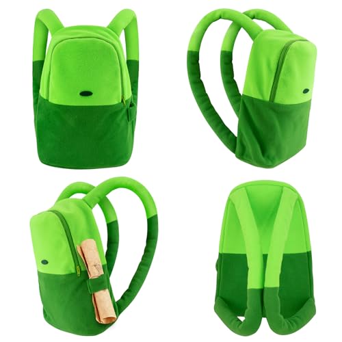 DAZCOS Green Backpack Anime Character Cartoon Unisex Cosplay Costume Accessories Bag for Adult Everday Use Halloween Party