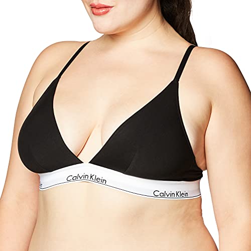 Calvin Klein Women's Modern Cotton Triangle Bra, Black, XL