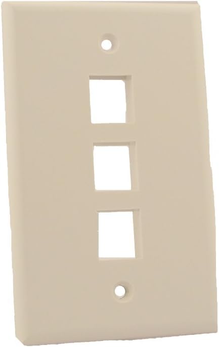 Leviton QuickPort Wallplate, Single Gang, 1-Port, 41080-1WP, White