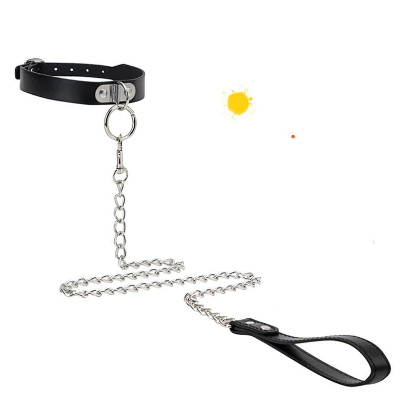 ZeeKoug Collar de Cadena de Metal de Moda Lindo Agregar diversión Elegante Cosplay Entretenimiento Moda Cuero Collar de Las Mujeres