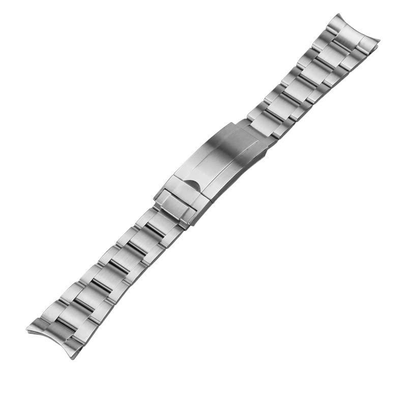 Bracelet de montre en acier inoxydable argent givré 20mm PURYN style Oyster pour Rolex Daytona